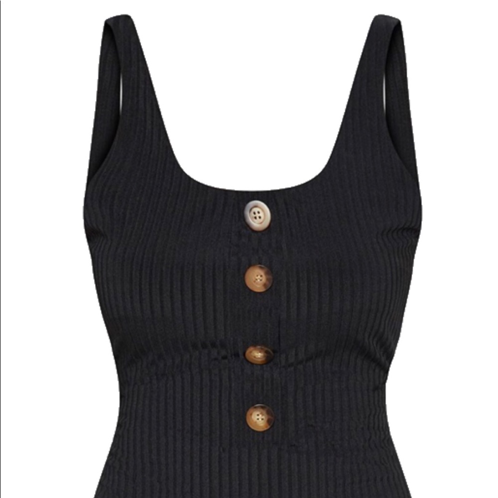 Black button down bodysuit